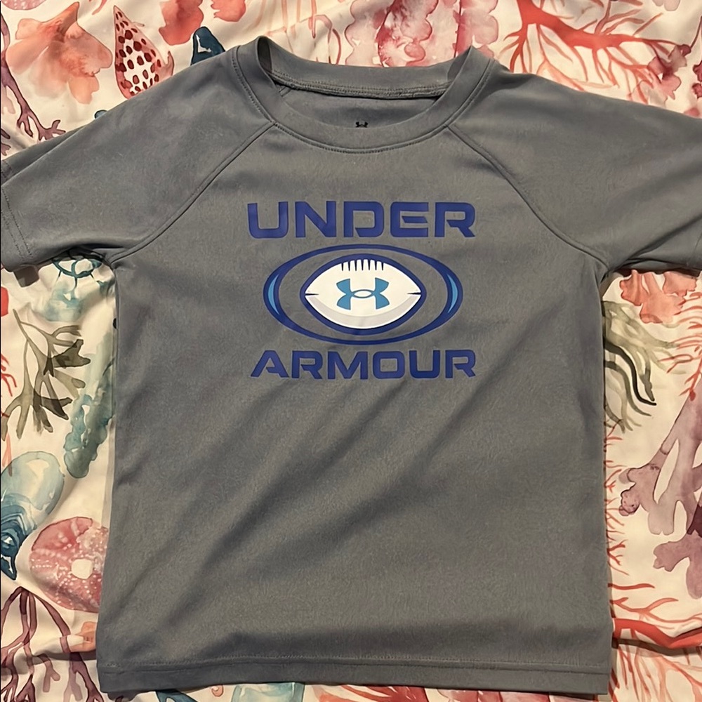 Under Armour Gray and Blue T-Shirt